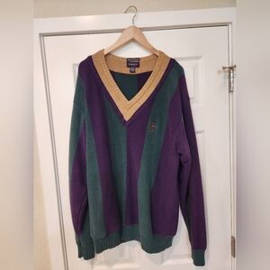 Gant Men's Vintage Sweater in Green and Purple